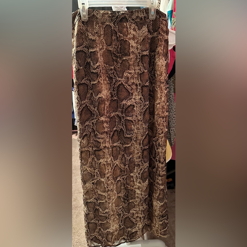 Forever 21 Brown Maxi Pencil Skirt for Cocktail